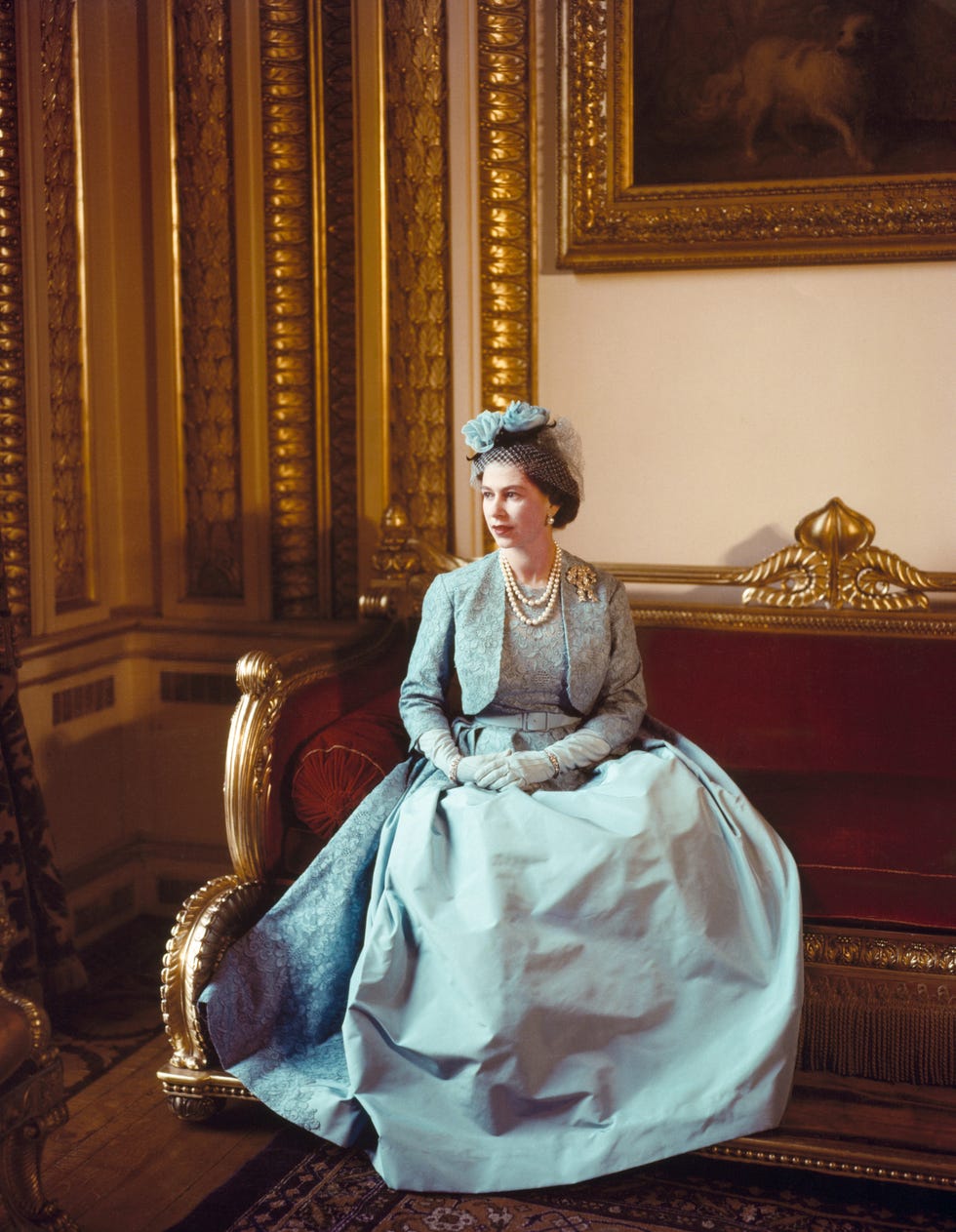 Blue Brocade Dress with Matching Jacket and Full Skirt — Aesthetic Queen Dress
