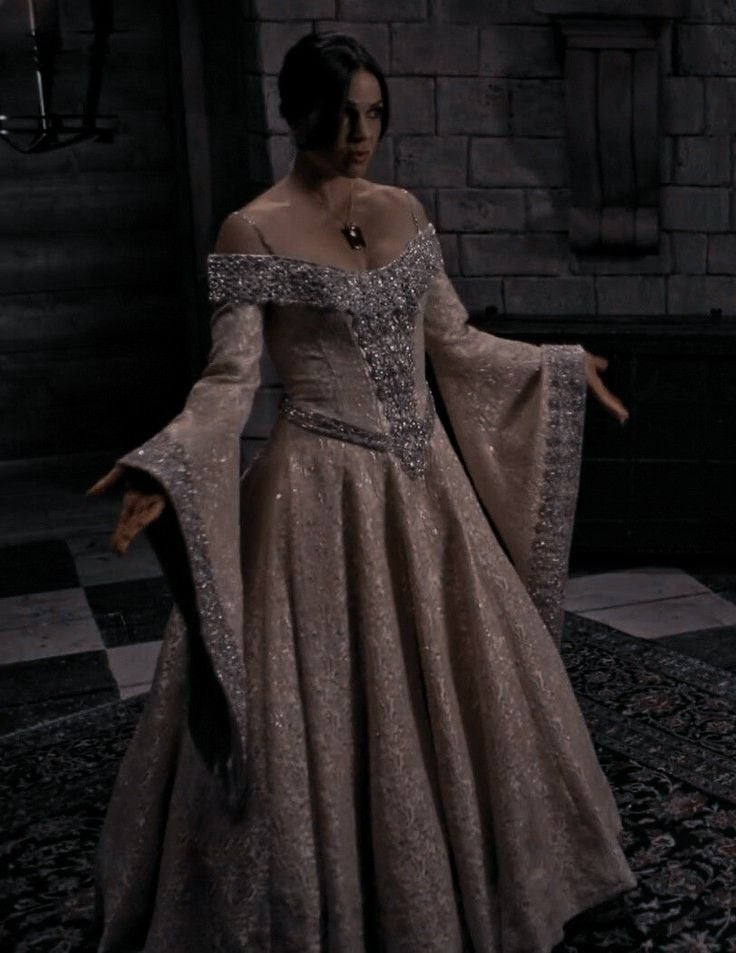 Champagne Ballgown with Dramatic Bell Sleeves — Aesthetic Queen Dress