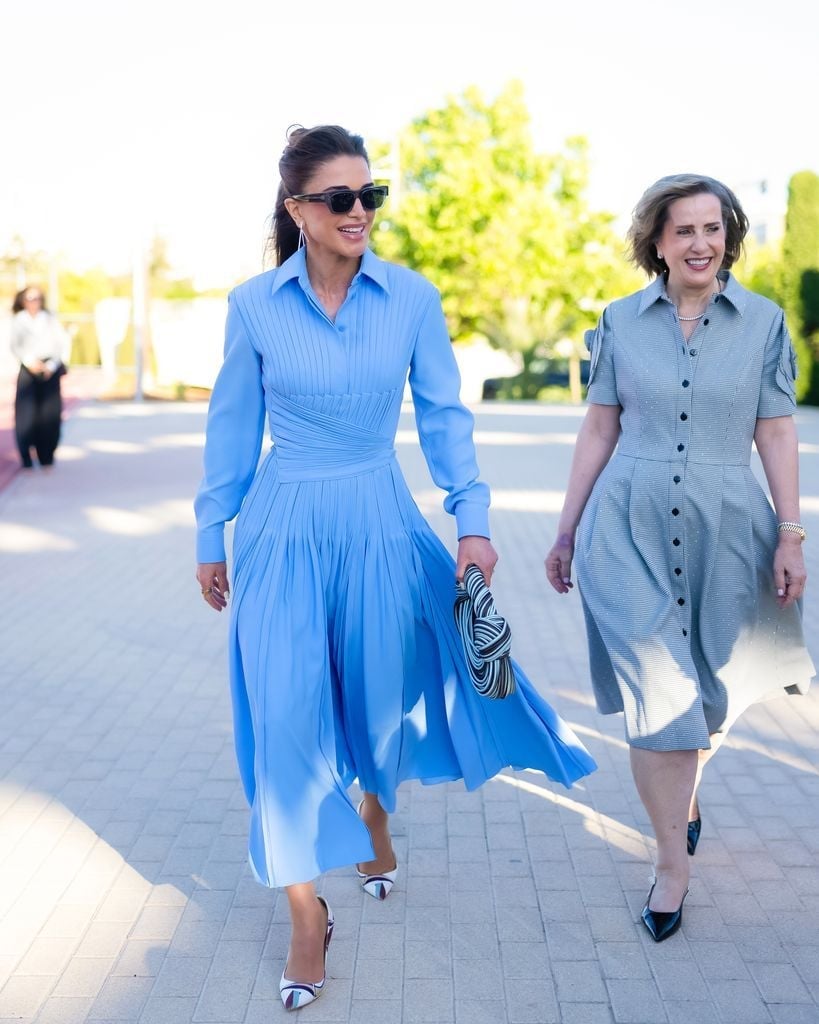 Sky Blue Collared Dress with Pleated Bodice and Flowing Skirt — Aesthetic Queen Dress