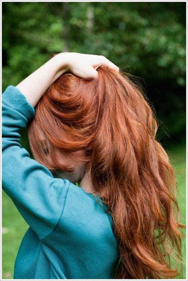 Pumpkin Spice Red Air Dried — Aesthetic Red Hair