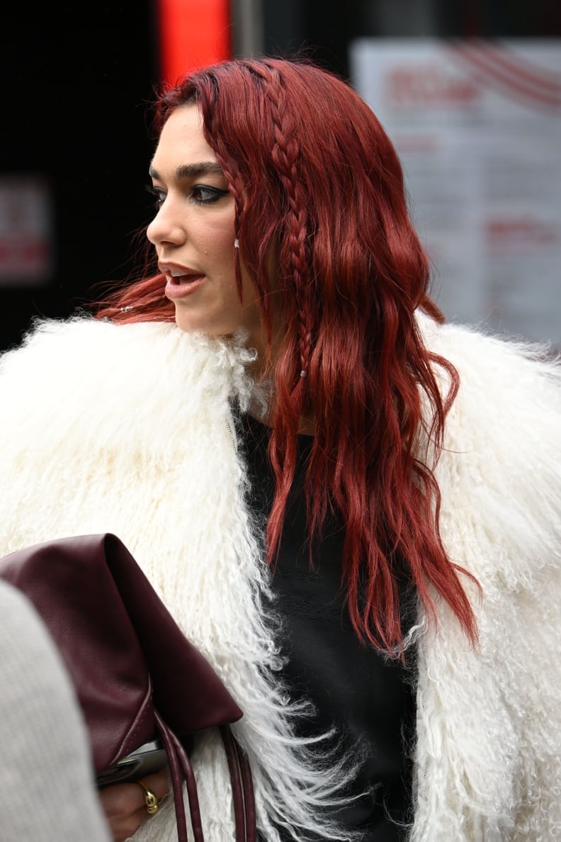Shoulder Length Deep Red With Braids — Aesthetic Red Hair