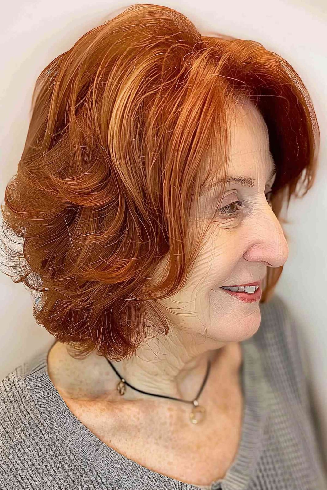 Red Bob With Blonde Highlights — Aesthetic Red Hair