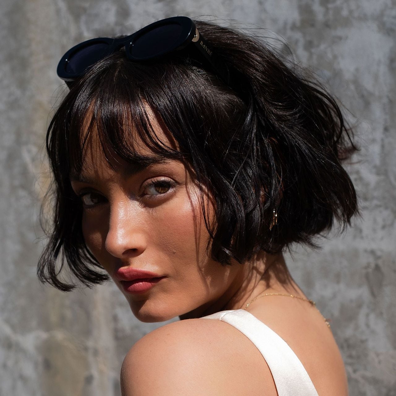 Pageboy Bob With Blunt Bangs Dark Brown, Chin — Aesthetic Short Hair Bob