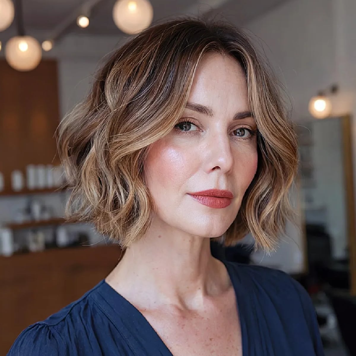 French Bob With Blunt Bangs Dark Brown — Aesthetic Short Hair Bob