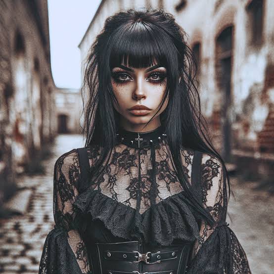 Lace Top With Ruffled Neckline — Alt Style Inspiration