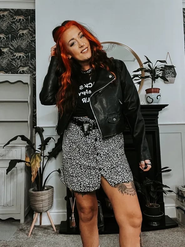 Moto Jacket With Leopard Print Mini Skirt — Alt Style Inspiration