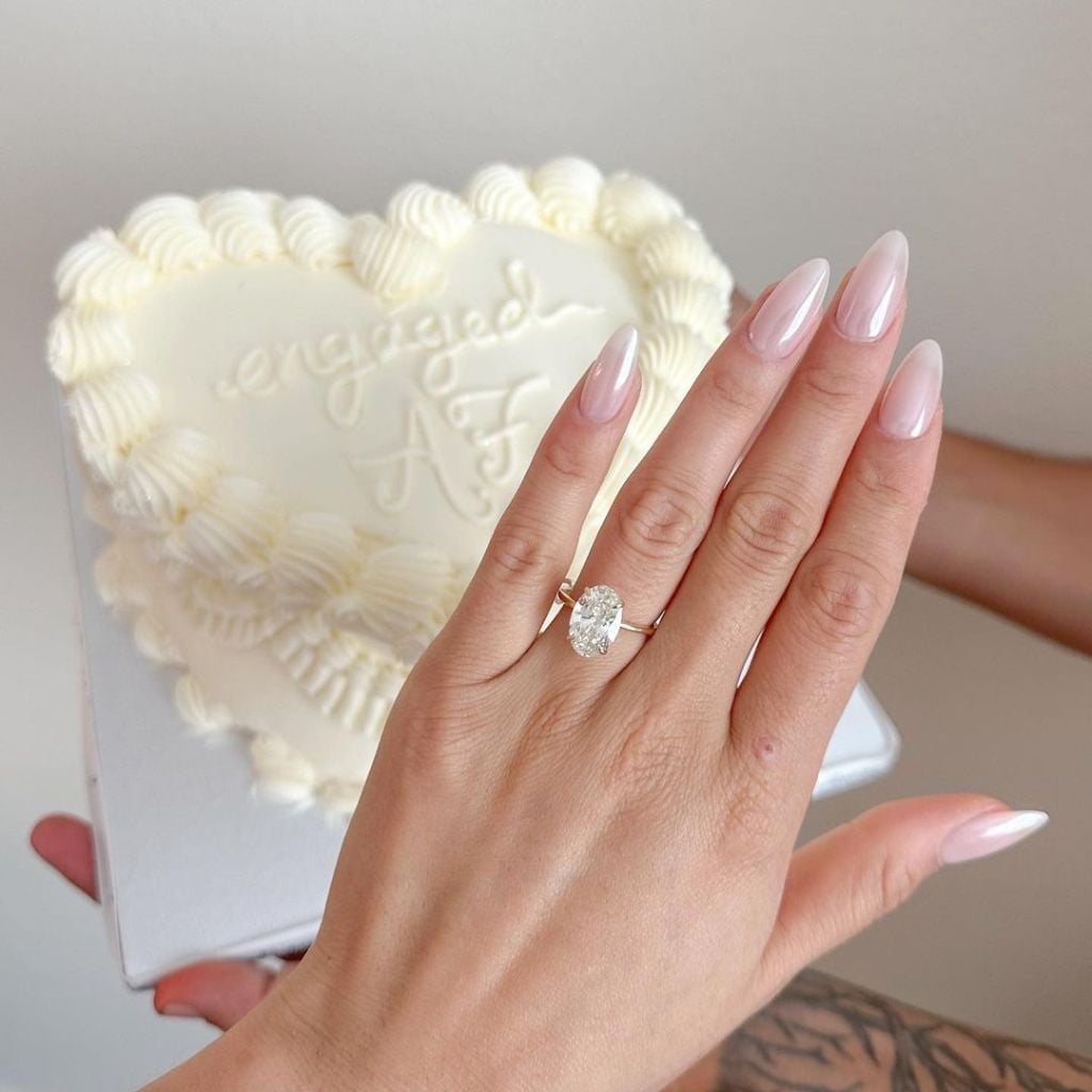 Long Almond Nails with Pearlescent Shimmer Long Almond Nails with Pearlescent Shimmer — Best Classy Nails