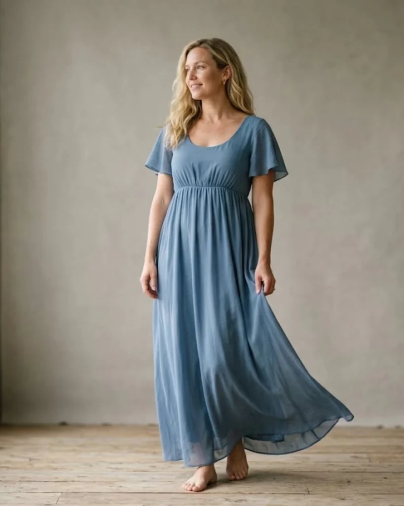 Dusty Blue Chiffon Maxi Dress — Best Types of Dresses