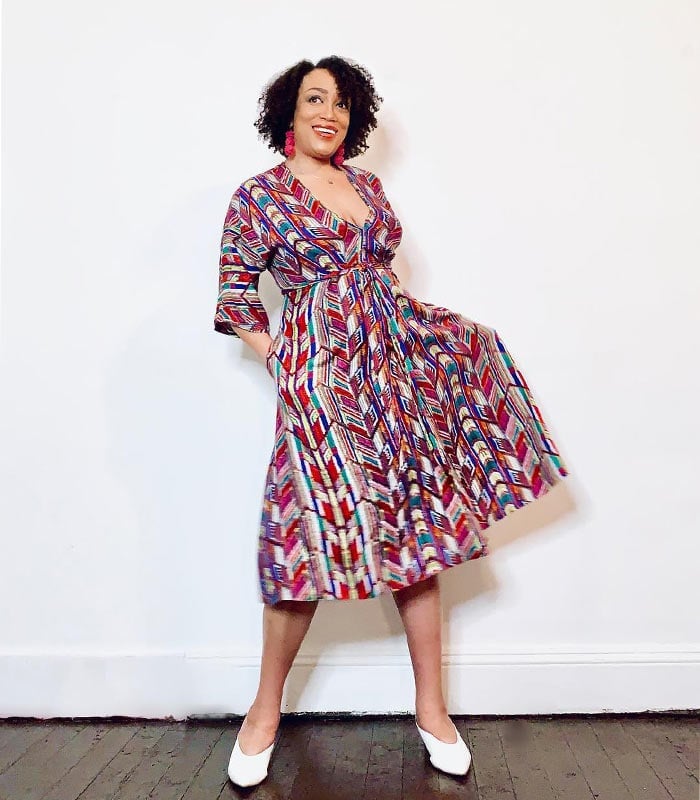 Geometric Print Midi Wrap Dress — Best Types of Dresses