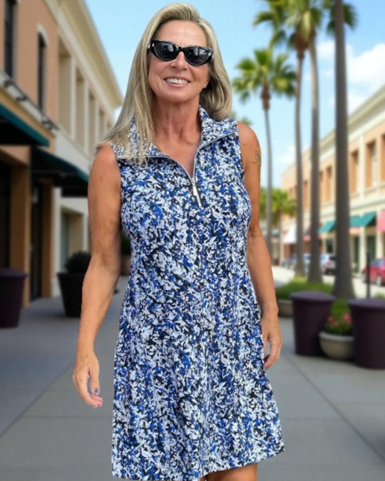 Abstract Print Sleeveless Dress — Best Types of Dresses
