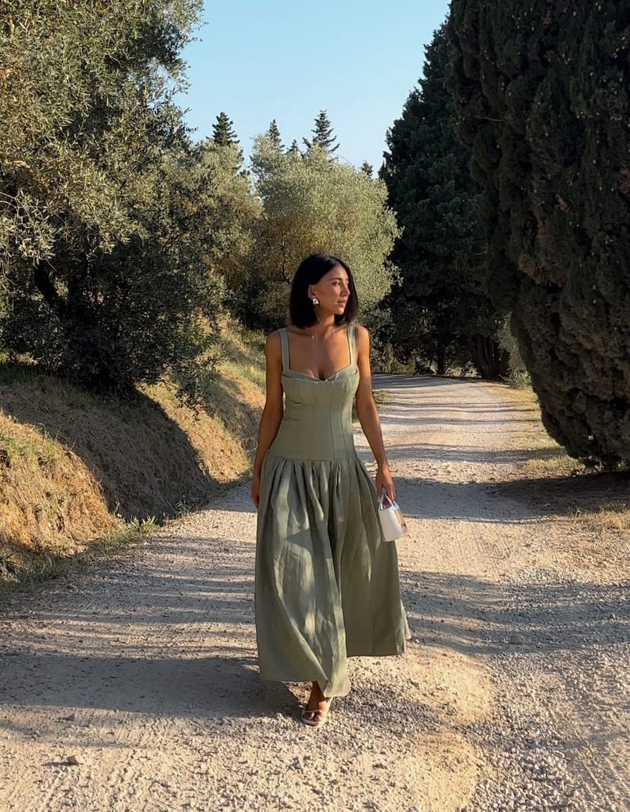 Sage Green Linen Maxi Dress — Best Types of Dresses