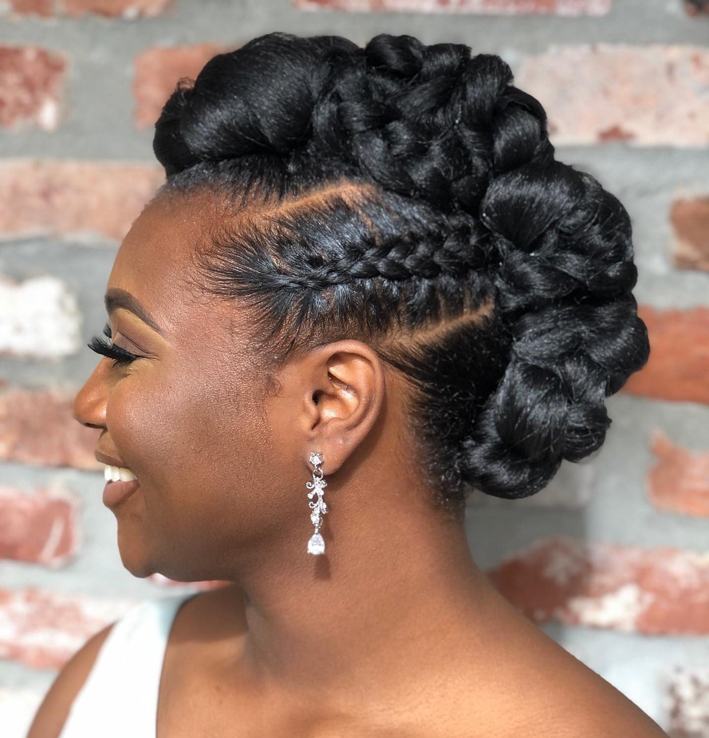 Black Coily Hair Braided Mohawk Updo — Best Unique Hairstyles