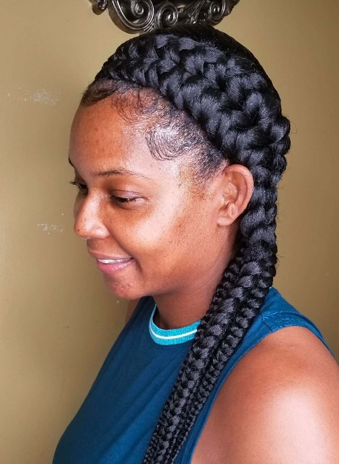 Two Thick Black Dutch Braids Two Thick Black Dutch Braids — Braids Easy Ideas