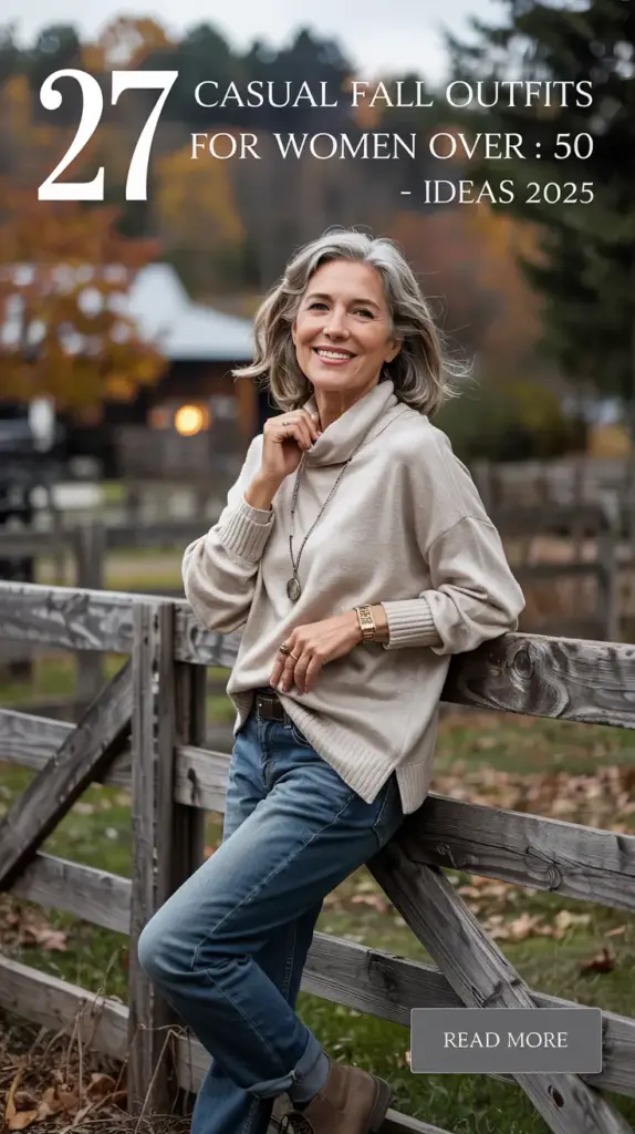 Effortlessly Stylish: Casual Fall Outfits for Women Over 50 – Ideas 2025