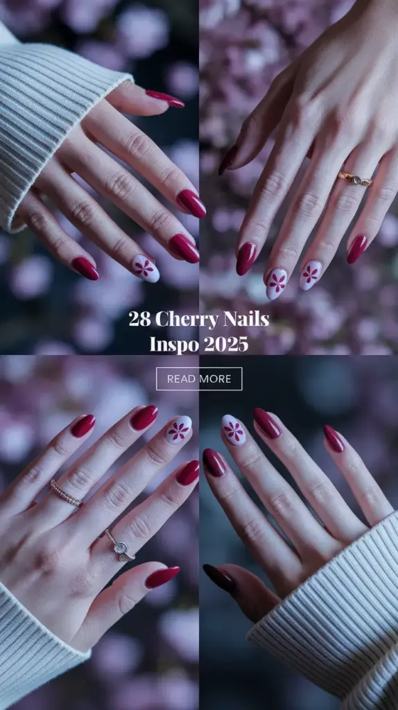 Cherry Nails Inspo 2025: 28 Juicy & Aesthetic Cherry Nail Designs to Try This Year