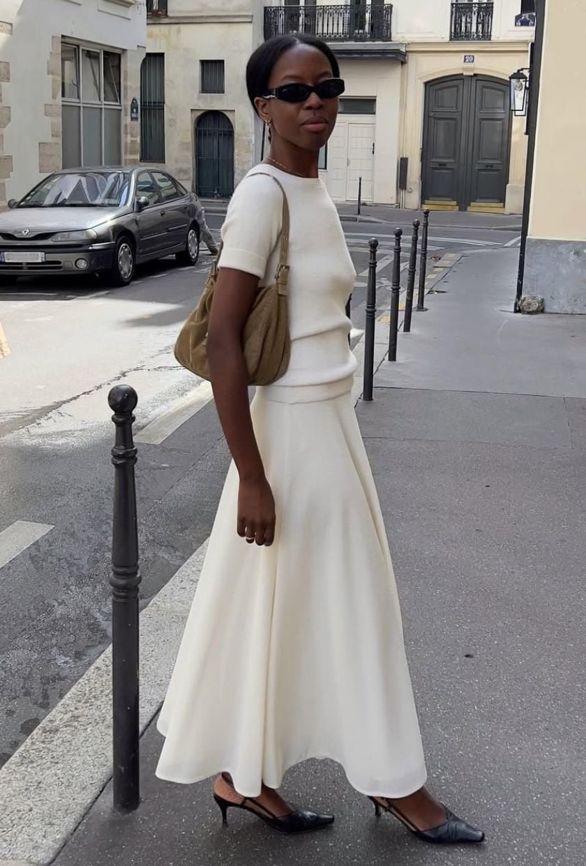 Cream Knit Top and Matching A-line Skirt Cream Knit Top and Matching A-line Skirt — Chic Style Inspo