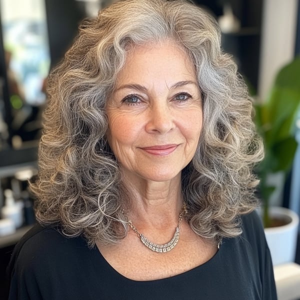 Collarbone Layers In Natural Grey Collarbone Layers In Natural Grey — Classy 3b Hair