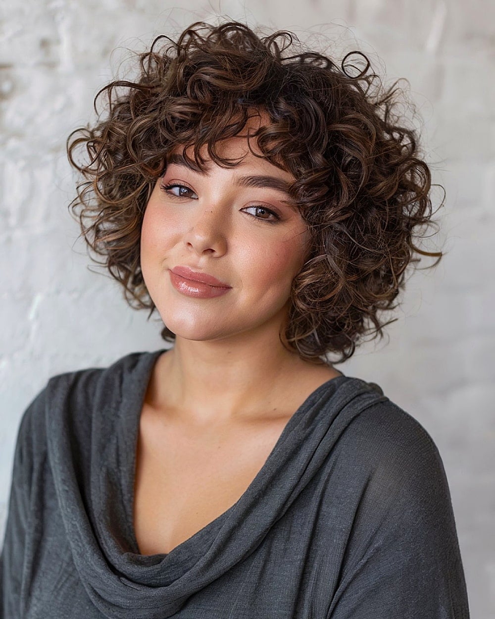 Chin-Length Bob With Caramel Highlights, Close-Up Take Chin-Length Bob With Caramel Highlights, Close-Up Take — Classy 3b Hair