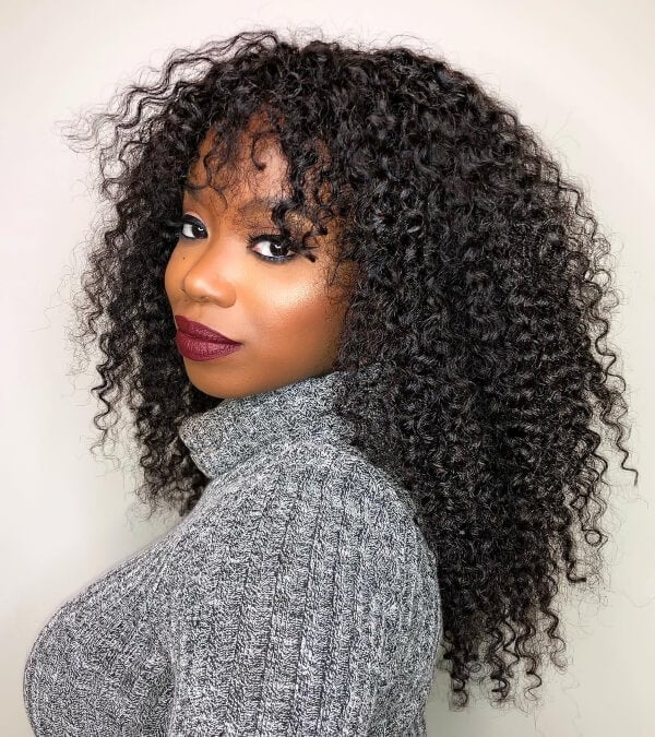 Mid-Back Dark Brown Layered Curly Hair — Classy 3c Hairstyles