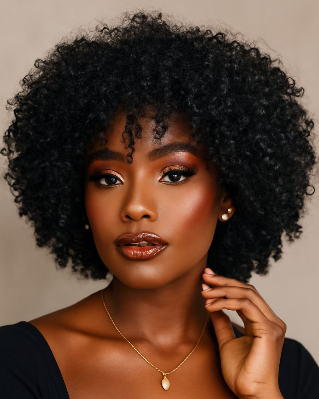 Chin Length Black Curly Hair With Layers — Classy 3c Hairstyles