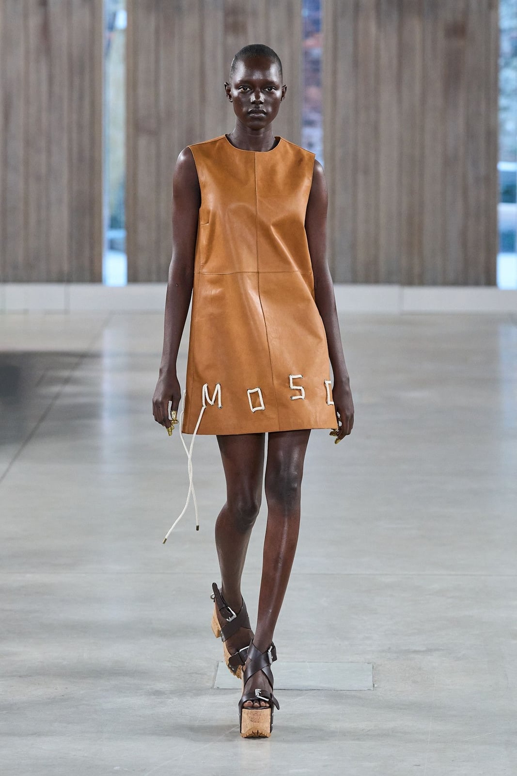 Leather Mini Dress with Cut-Out Letters Leather Mini Dress with Cut-Out Letters — Classy 60s Outfits