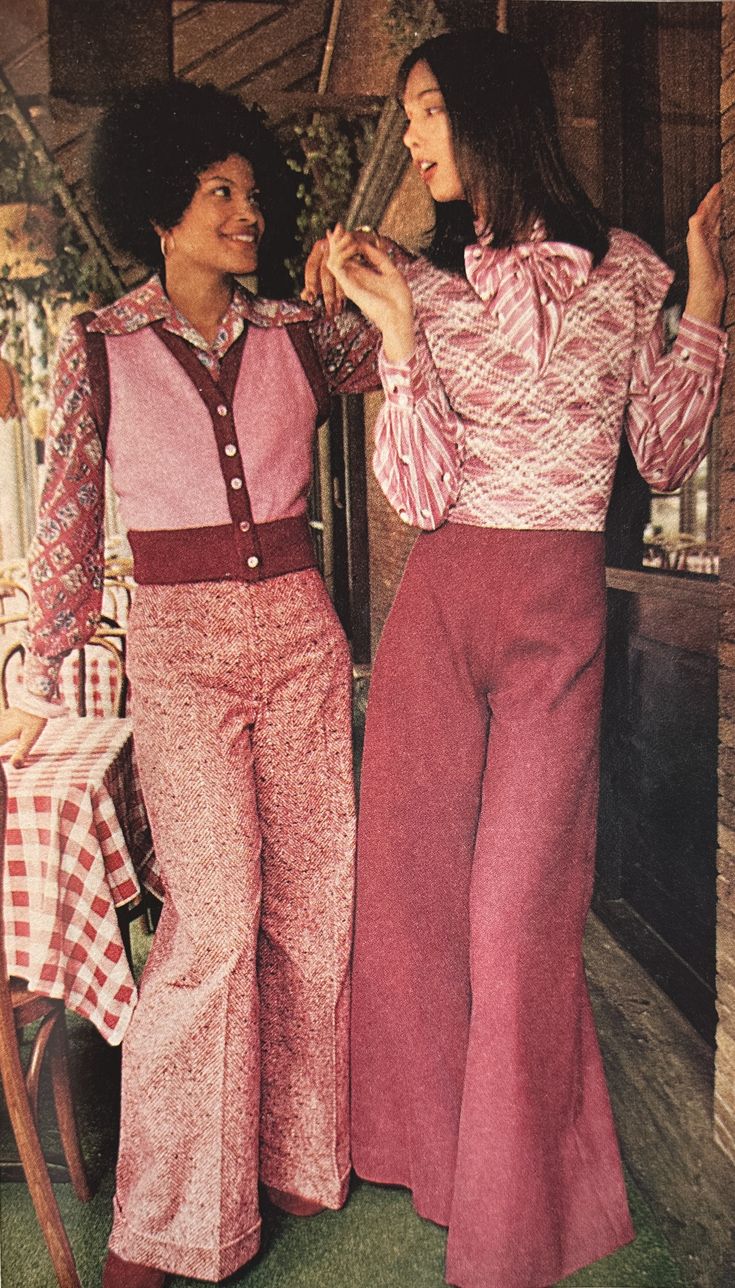 Layered Knit Vest with Wide-Leg Trousers Layered Knit Vest with Wide-Leg Trousers — Classy 70s Outfits