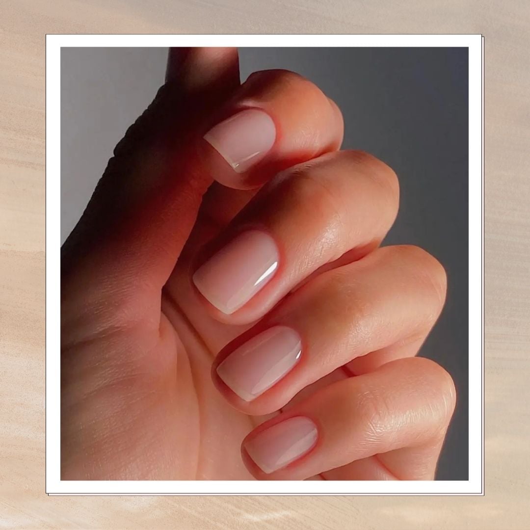 Natural Sheer Nude Short Square Nails Natural Sheer Nude Short Square Nails — Classy Acrylic Nails