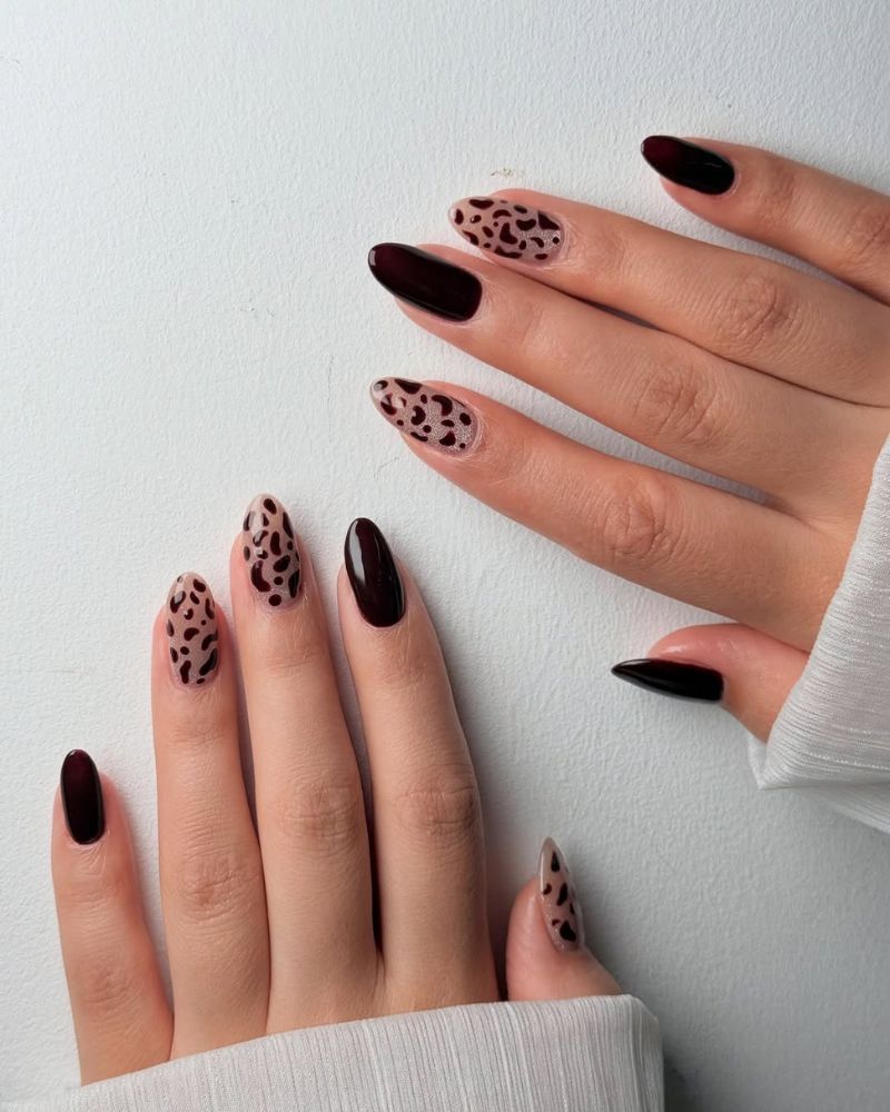 Minimalist Leopard Print Short Square Nails — Classy Animal Print Nails