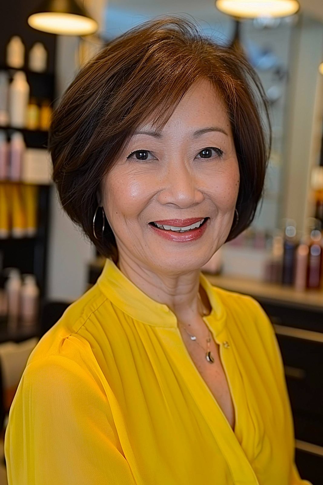 Chin Bob With Voluminous Side-Swept Bangs — Classy Asian Hairstyles