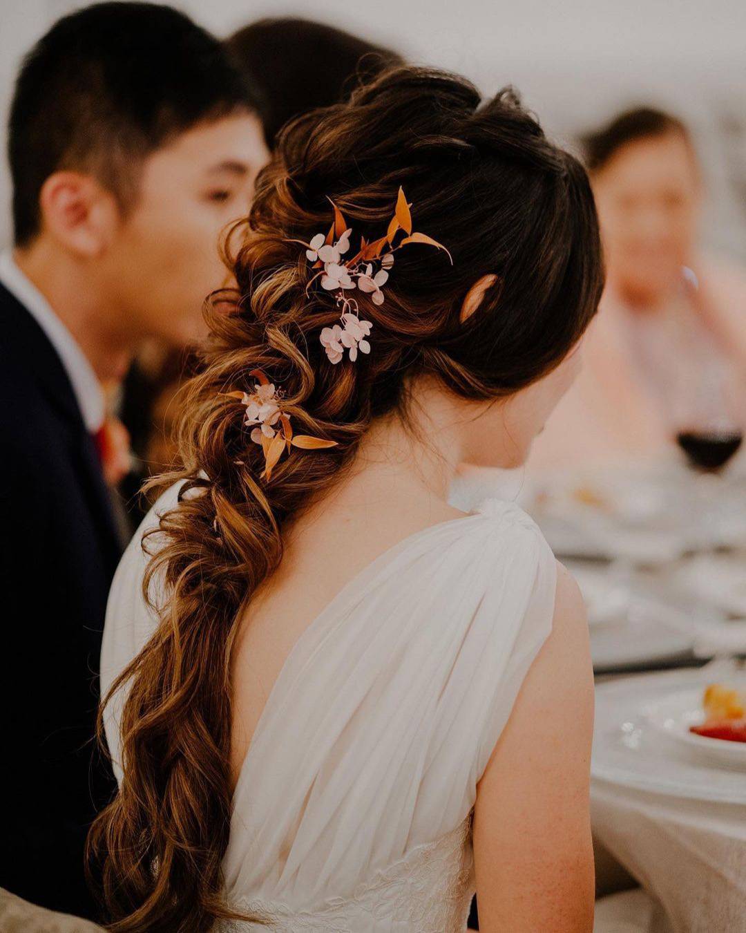 Intricate Braided Updo With Flowers — Classy Asian Hairstyles
