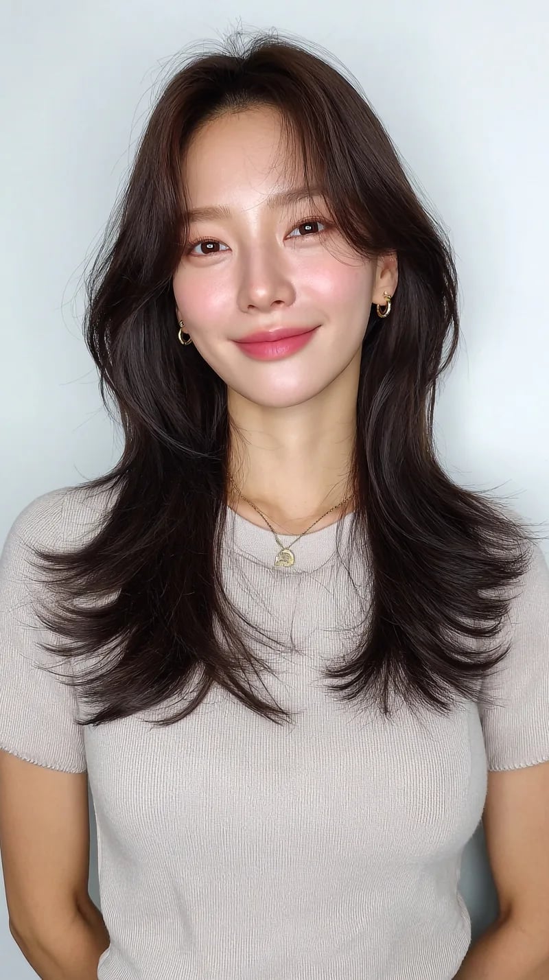 Collarbone Waves With Face-Framing Layers — Classy Asian Hairstyles