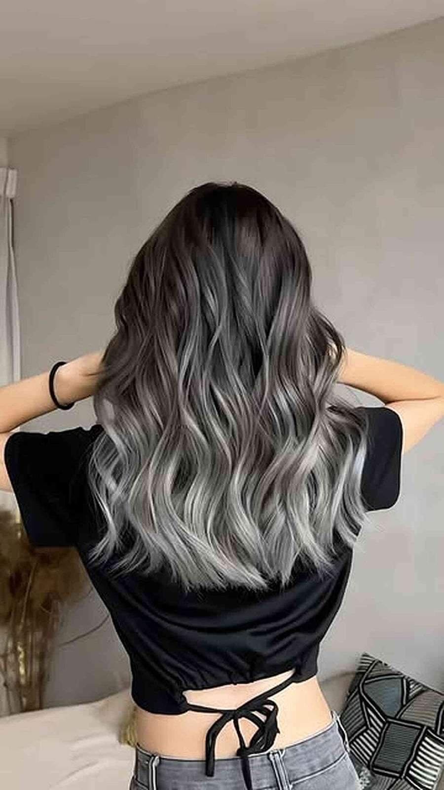 Dark Grey To Silver Balayage — Classy Balayage Hair