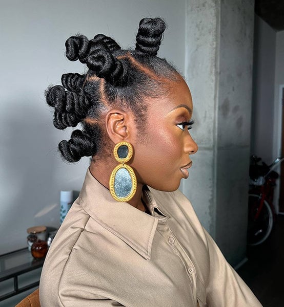 Large Bantu Knots Straightened Hair — Classy Bantu Knots Hairstyles