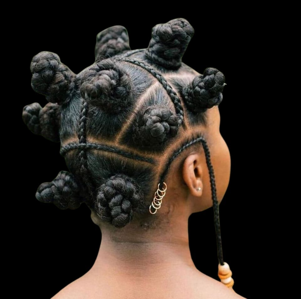 Neat Bantu Knots Straightened Dark Hair — Classy Bantu Knots Hairstyles