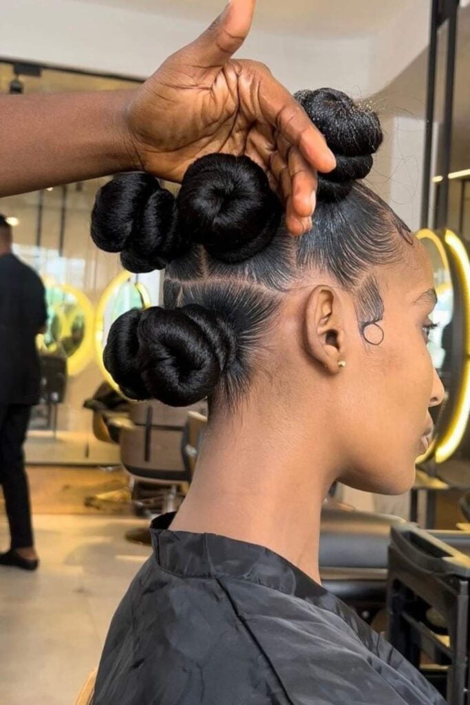 Neatly Formed Bantu Knots Side Profile — Classy Bantu Knots Hairstyles