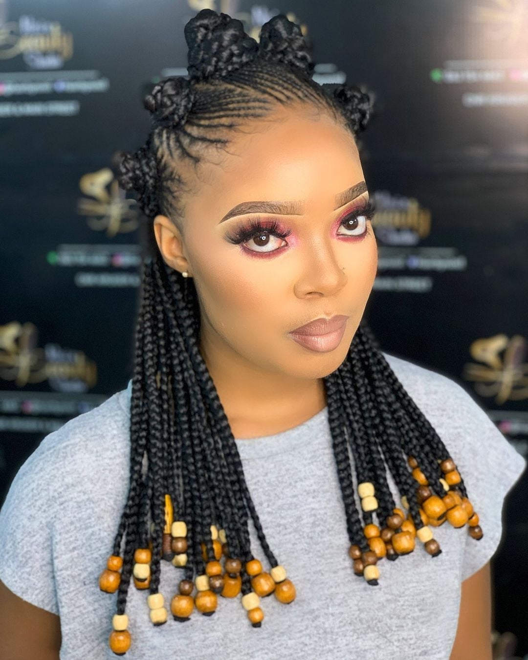 Defined Bantu Knots Coily Texture With Creating A Symmetrical Look — Classy Bantu Knots Hairstyles