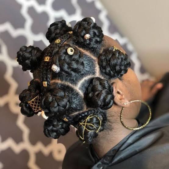 Ornate Bantu Knots With Accessories — Classy Bantu Knots Hairstyles