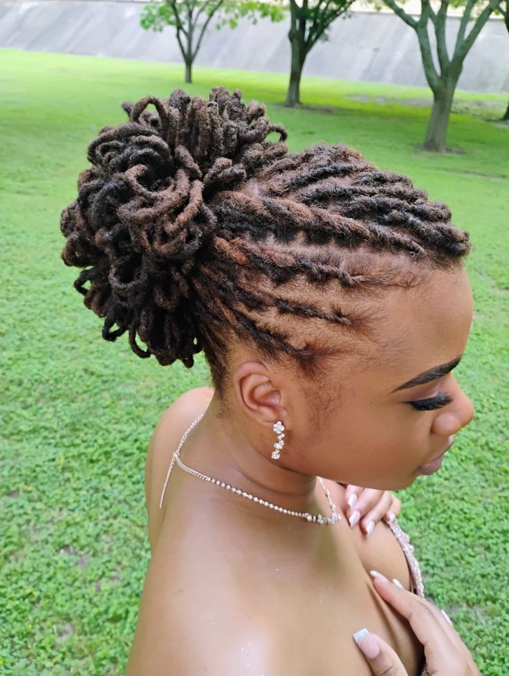 Mid-Back Locs Intricate Updo Mid-Back Locs Intricate Updo — Classy Barrel Locs