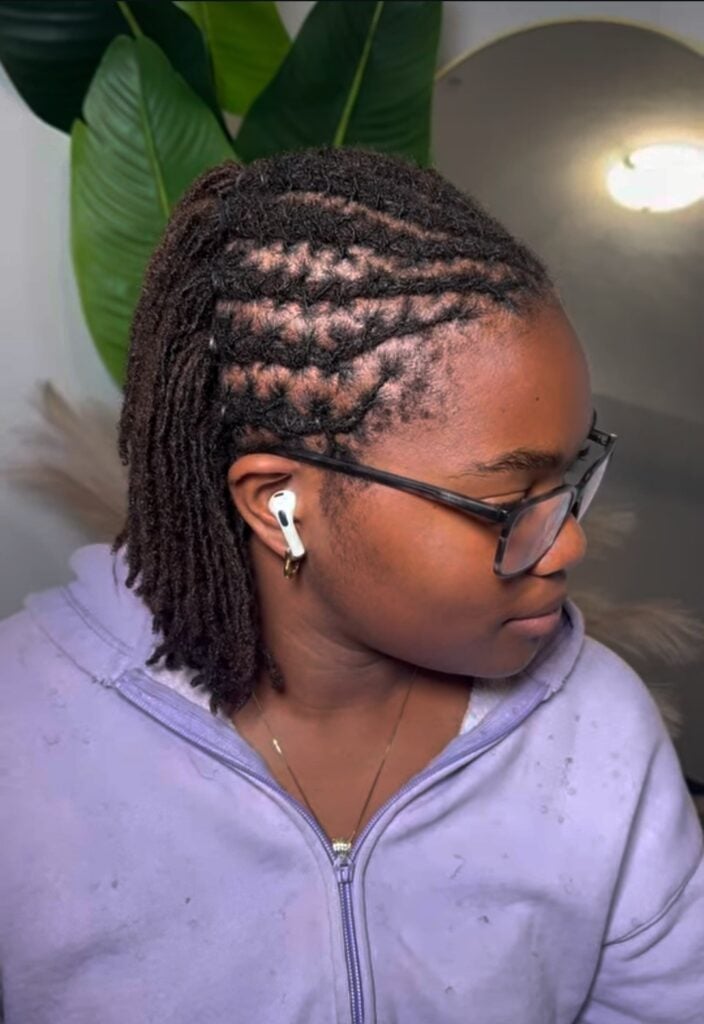 Shoulder Length Dark Brown Updo With Braids Shoulder Length Dark Brown Updo With Braids — Classy Barrel Locs