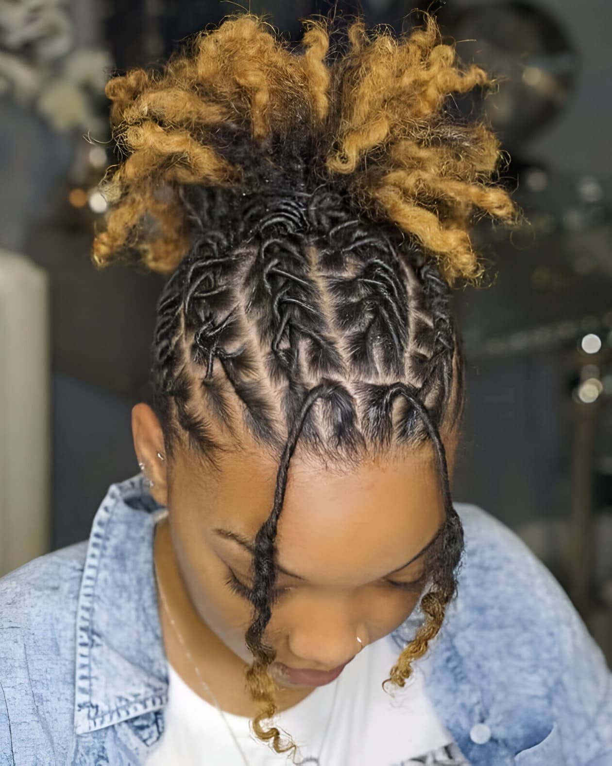 Long Voluminous Dark Brown Half Updo Long Voluminous Dark Brown Half Updo — Classy Barrel Locs