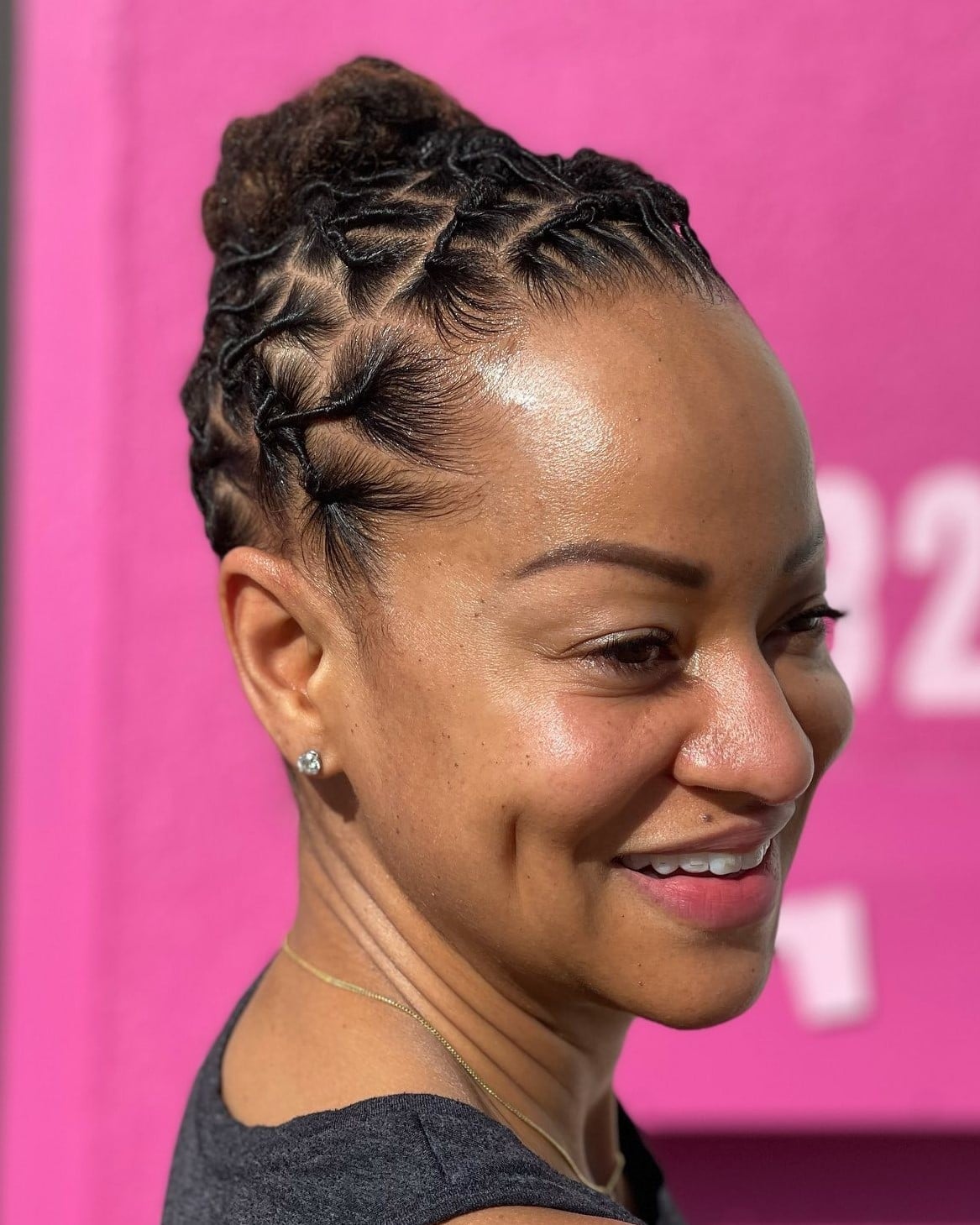 Sophisticated Collarbone Barrel Locs Updo Sophisticated Collarbone Barrel Locs Updo — Classy Barrel Locs