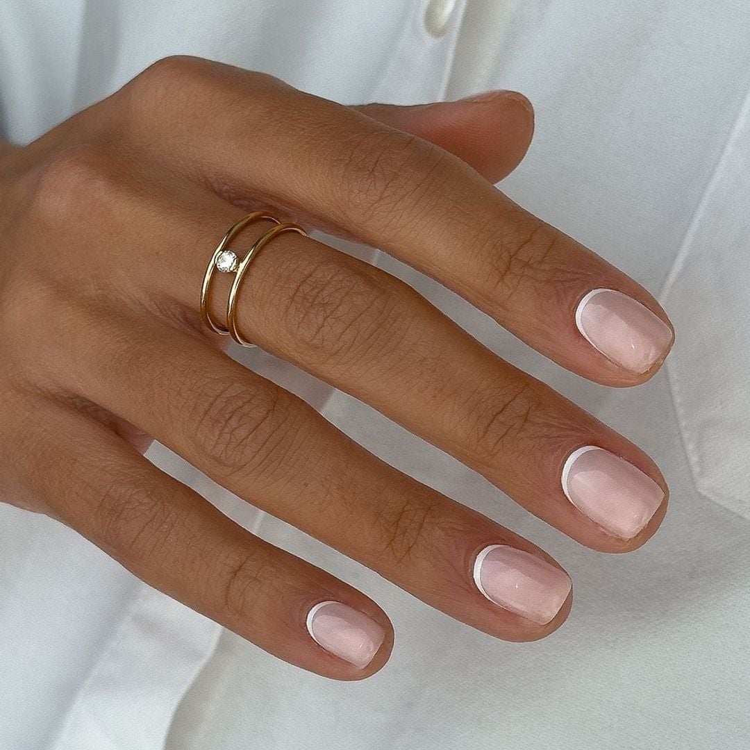 Modern Thin Line Square French Nails — Classy Basic Nails