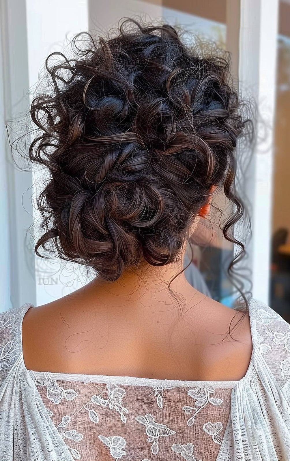 Medium Length Intricate Updo — Classy Black Curly Hair
