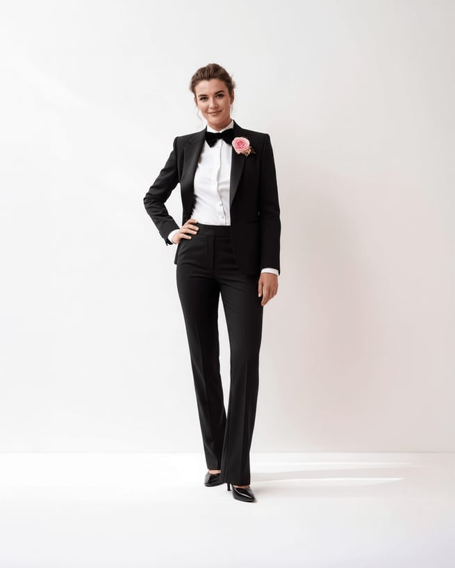 Classic Black Tuxedo with White Shirt — Classy Black Tie Outfits