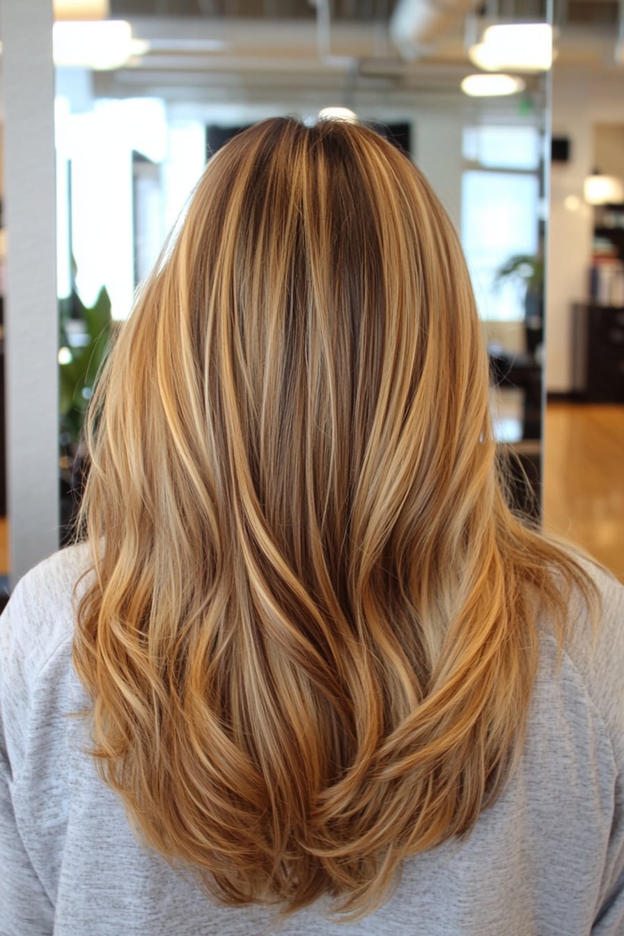 Mid-Back Blonde With Lighter Highlights — Classy Blonde Highlights on Dark Hair