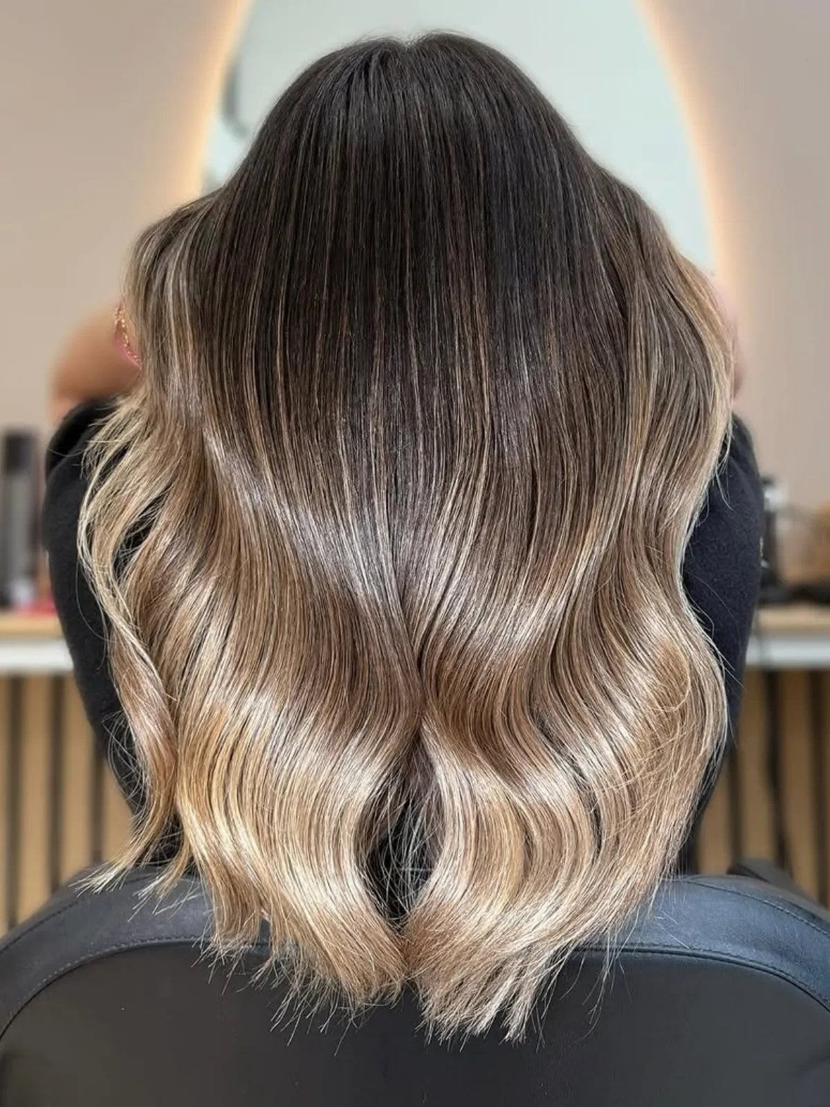 Mid-Back With Lived-In Blonde Transition — Classy Blonde Highlights on Dark Hair