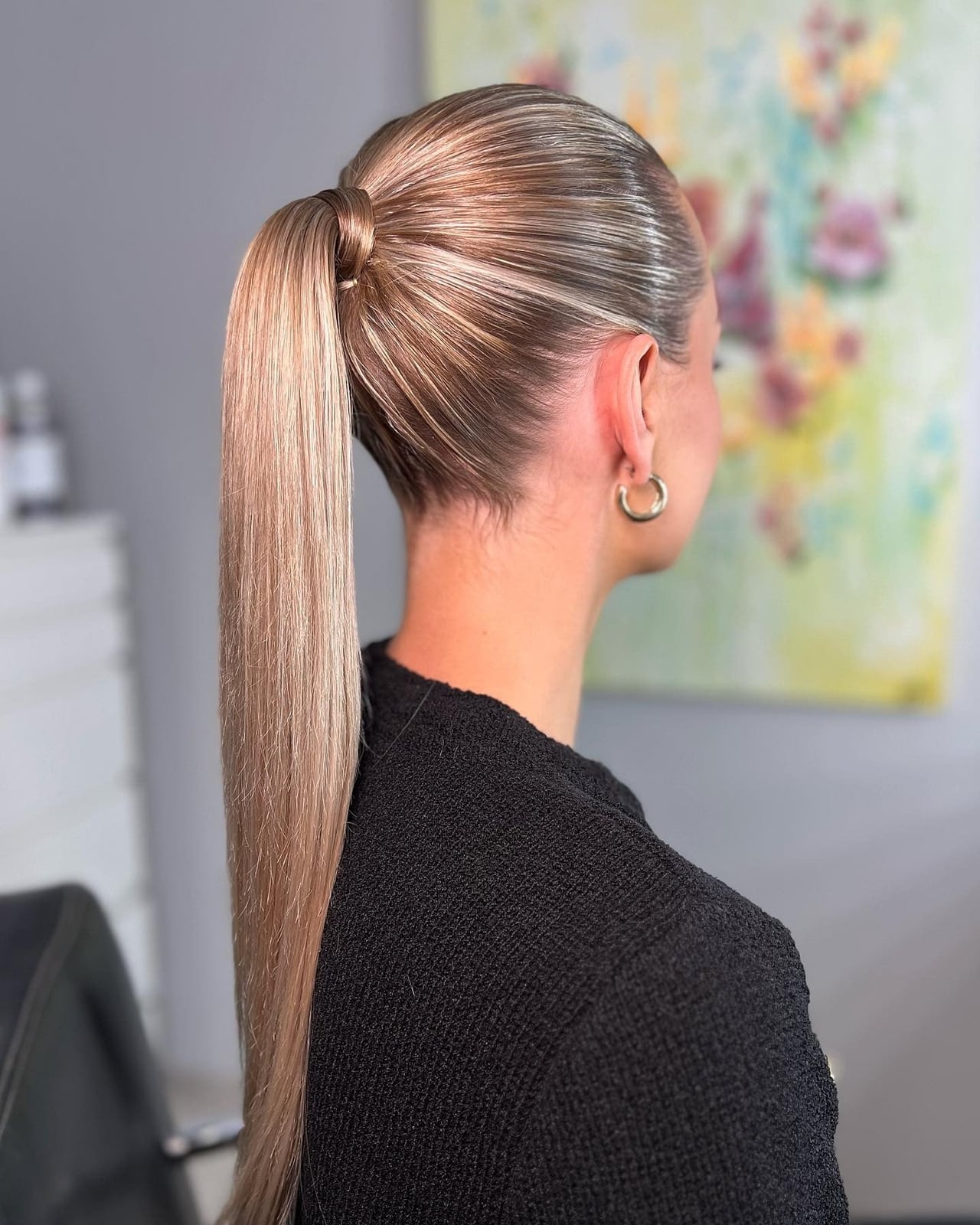 Ash Blonde Ponytail With Subtle Highlights Ash Blonde Ponytail With Subtle Highlights — Classy Blonde Ponytail