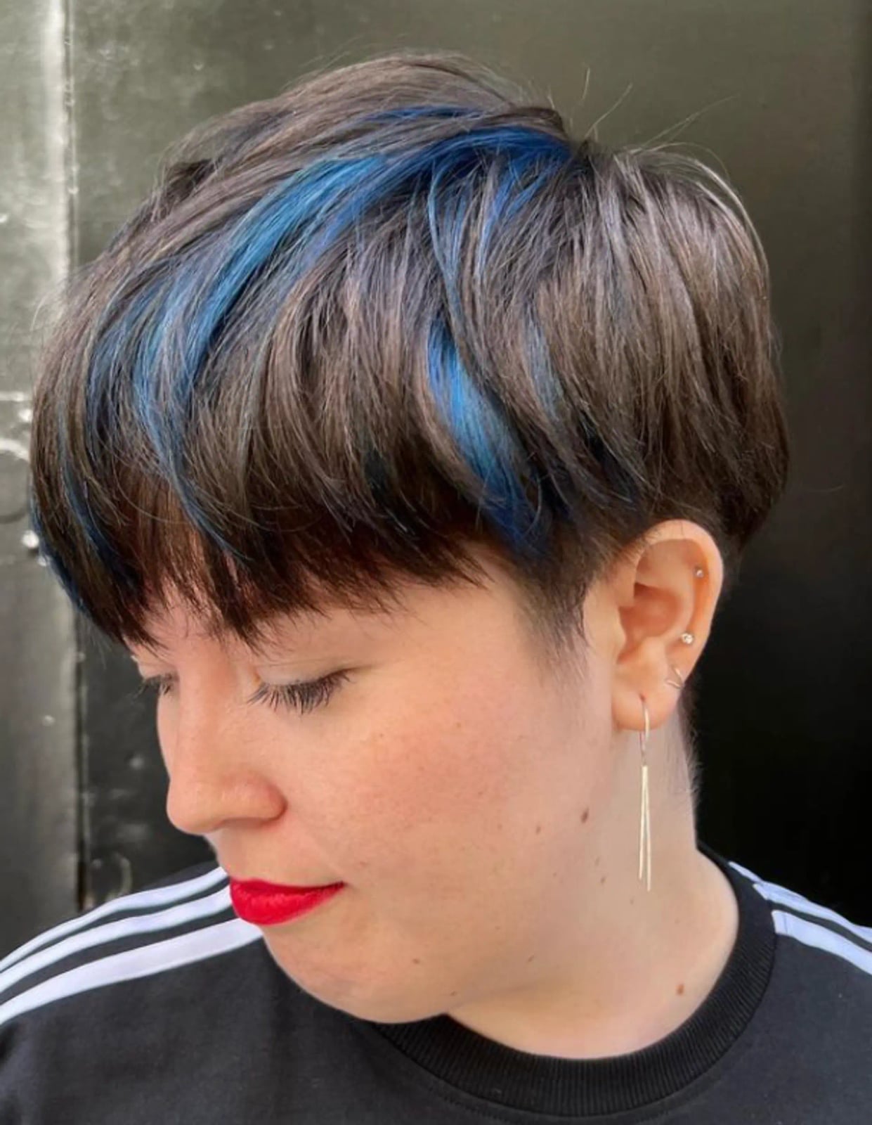 Short Pixie Cut With Blue Highlights Short Pixie Cut With Blue Highlights — Classy Blue Highlights