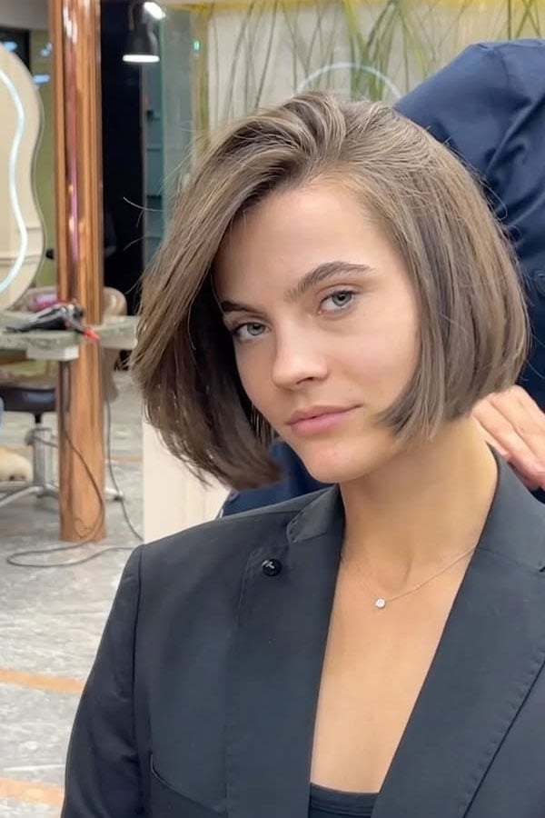 Chin Length Blunt Bob Ash Brown — Classy Bob Haircuts for Fine Hair