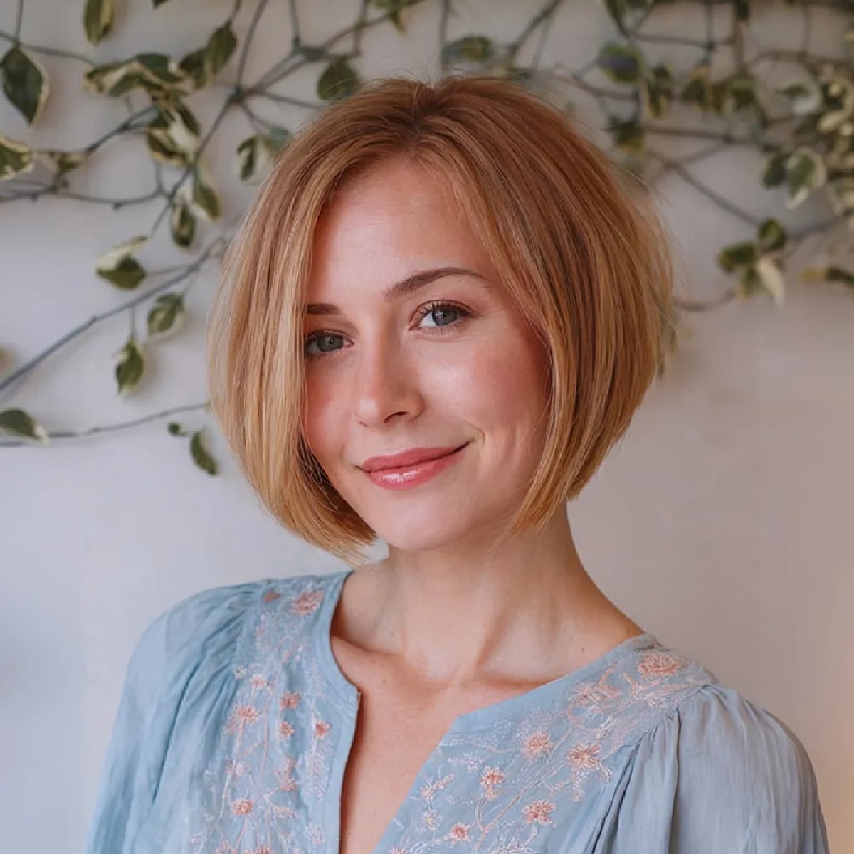 Chin Length Bob With Sharp Straight Line — Classy Bob Haircuts for Fine Hair